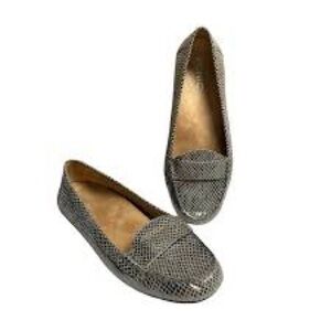 Vionic Chill Larrun loafer in metallic snake-print leather